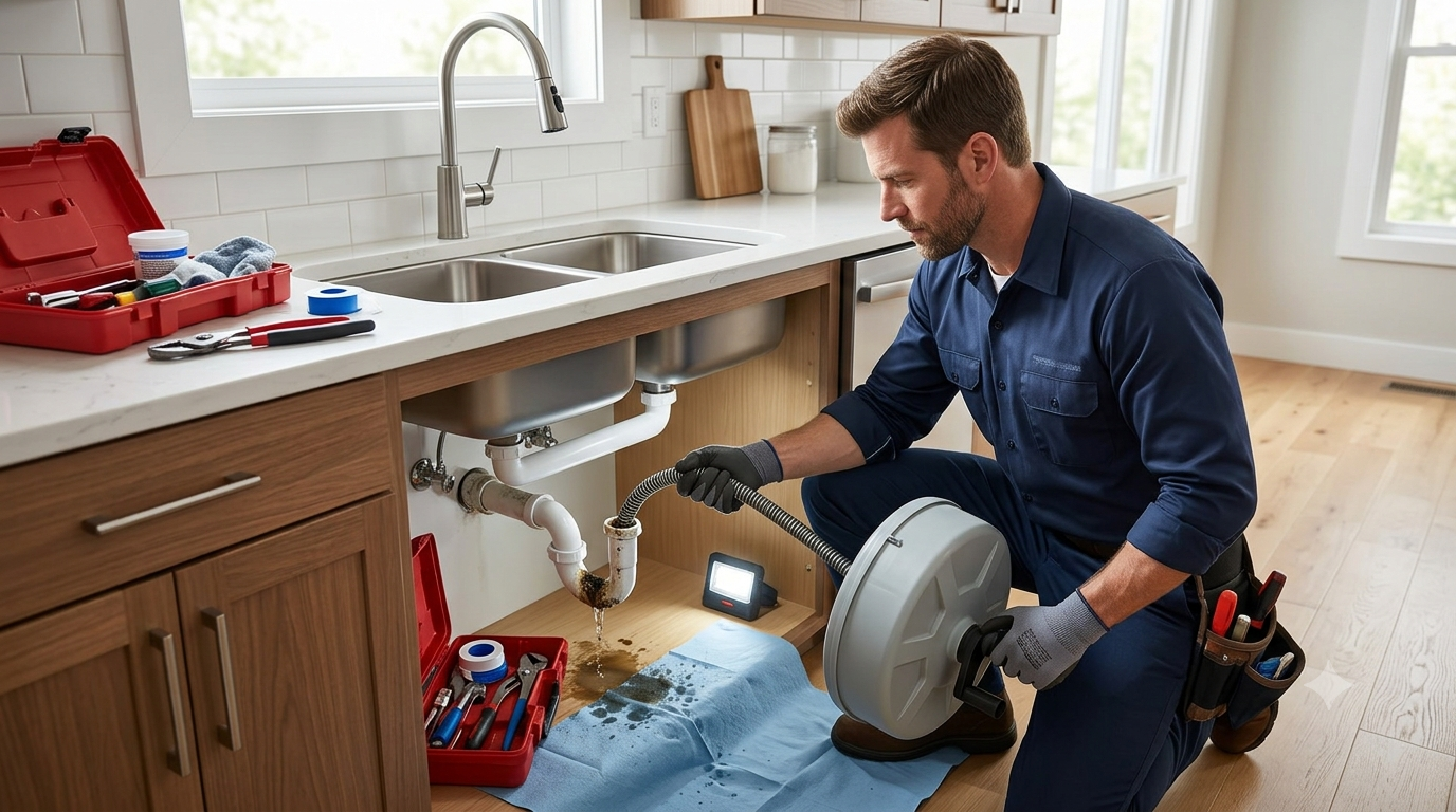 how to use a plumbing snake